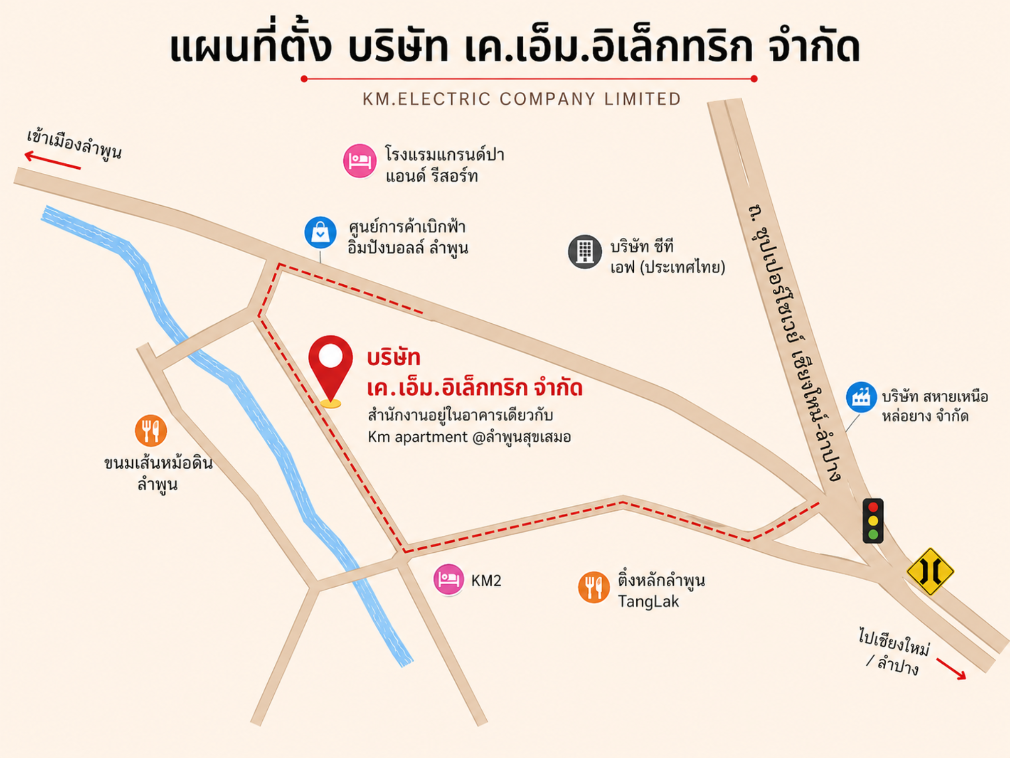 แผนที่ตั้ง บริษัท เค.เอ็ม.อิเล็กทริก จำกัด